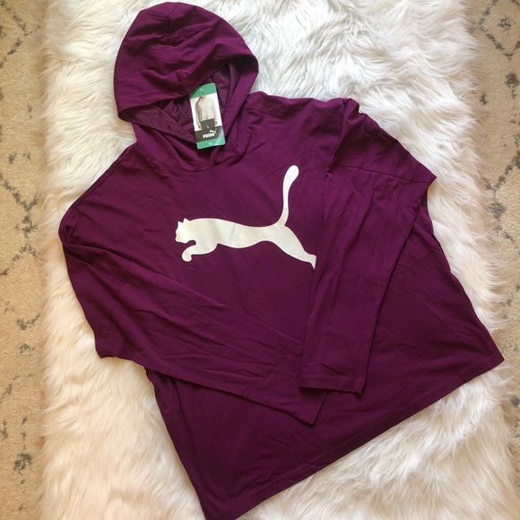 Puma Tops - Purple Puma Hoodie Sweatshirt